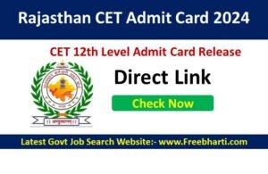 RSMSSB CET 12th Level Admit Card 2024