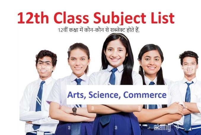 12th Class All Subject List 2025 12वीं कक्षा में कौन-कौन से सब्जेक्ट लें
